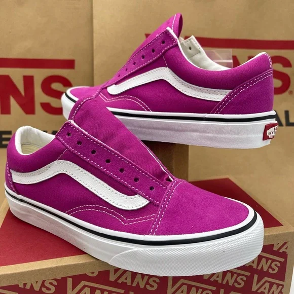 Vans Men’s Old Skool
Fuchsia Red/True White Sneakers 
VN0A5KRF8ZV - Picture 12 of 16